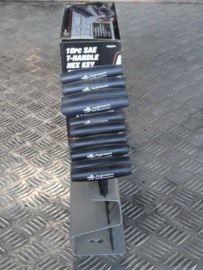 10 PC SAE T HANDLE HEX KEY SET