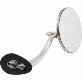 Swan Neck Stainless Round Rear View Mirrors RIGHT