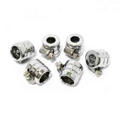 SMOOTH HOSE CLAMPS, 1/4 INCH GROOVED ( TWO CLAMPS)