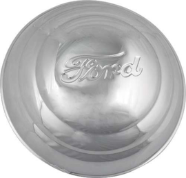 4 X Hub Cap - Ford Embossed - Stainless Steel - 8-1/4 - Ford ( SET OFF FOUR )