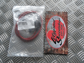 UNIVERSAL 40" SPARK PLUG WIRE SET. COTTON CLOTH, RED/BLACK