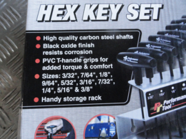 10 PC SAE T HANDLE HEX KEY SET