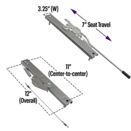 Universal Bucket Seat Slider Tracks