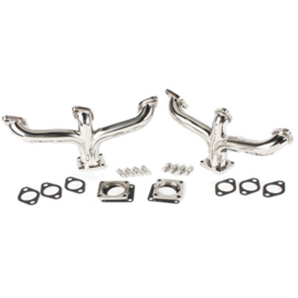 Flathead Ford V8 Center Dump Headers, Stainless