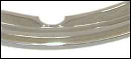 SET OFF FOUR  Stainless Steel 15 Inch Wheel Beauty Ring, Smooth
