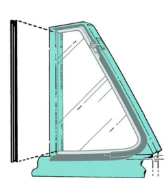 1941-48 CONVERTIBLE VENT WINDOW GLASS EDGE SEALS