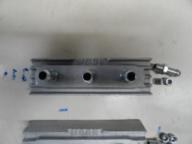 reproduction fuel block  , cast aluminium .  " MOON  "