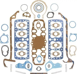 Engine Gasket Set - Complete - Fel-Pro Brand - Steel Head Gaskets - Ford Flathead V8 90 & 95 & 100 HP 24 Stud Engine1938-48