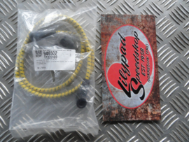 UNIVERSAL 40" SPARK PLUG WIRE SET. COTTON CLOTH,YELLOW/BLACK