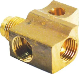 Brake T Rear Connector - Rear - Brass - Ford Passenger