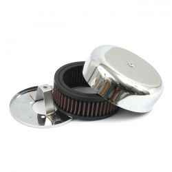 K&N, AIR CLEANER ASSEMBLY. CHROME BONNET 5.25"