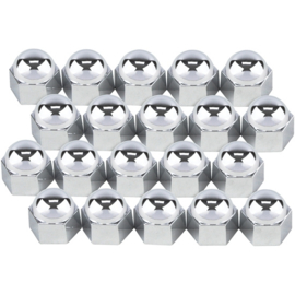 Flathead Ford V8 Intake Manifold Chrome Acorn Nut Covers, 9/16 Nuts