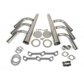 Flathead Ford V8 Lake Style Header Kit, 1-5/8 Tube, 3-1/2 Inch Cone