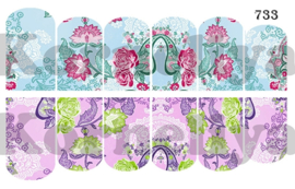 Water Decal Nail Wrap 733