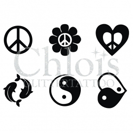 Peace & Ying Yang (Multi Stencil 6)