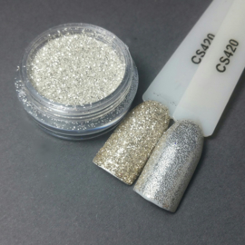 Crystal Nailart Sugar Sparkling White Gold 420