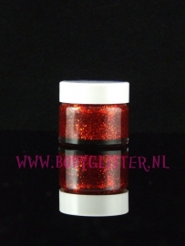 Glittergel pot 15 ml Rood