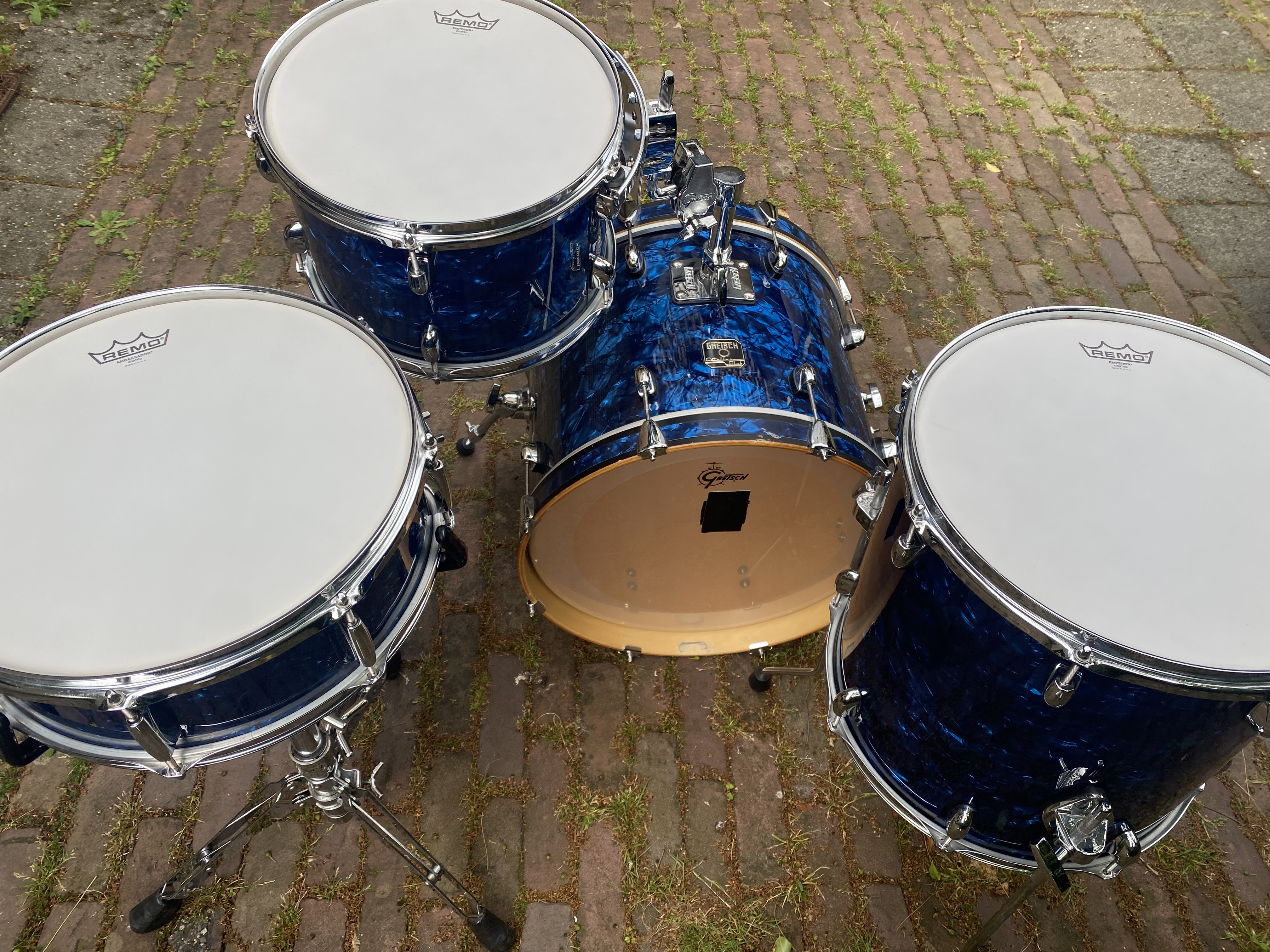 GRETSCH Catalina Club bopset blue pearl 18-12-14fl-14sn (set heeft nieuwe Remo usa emperor vellen) ...499,-
