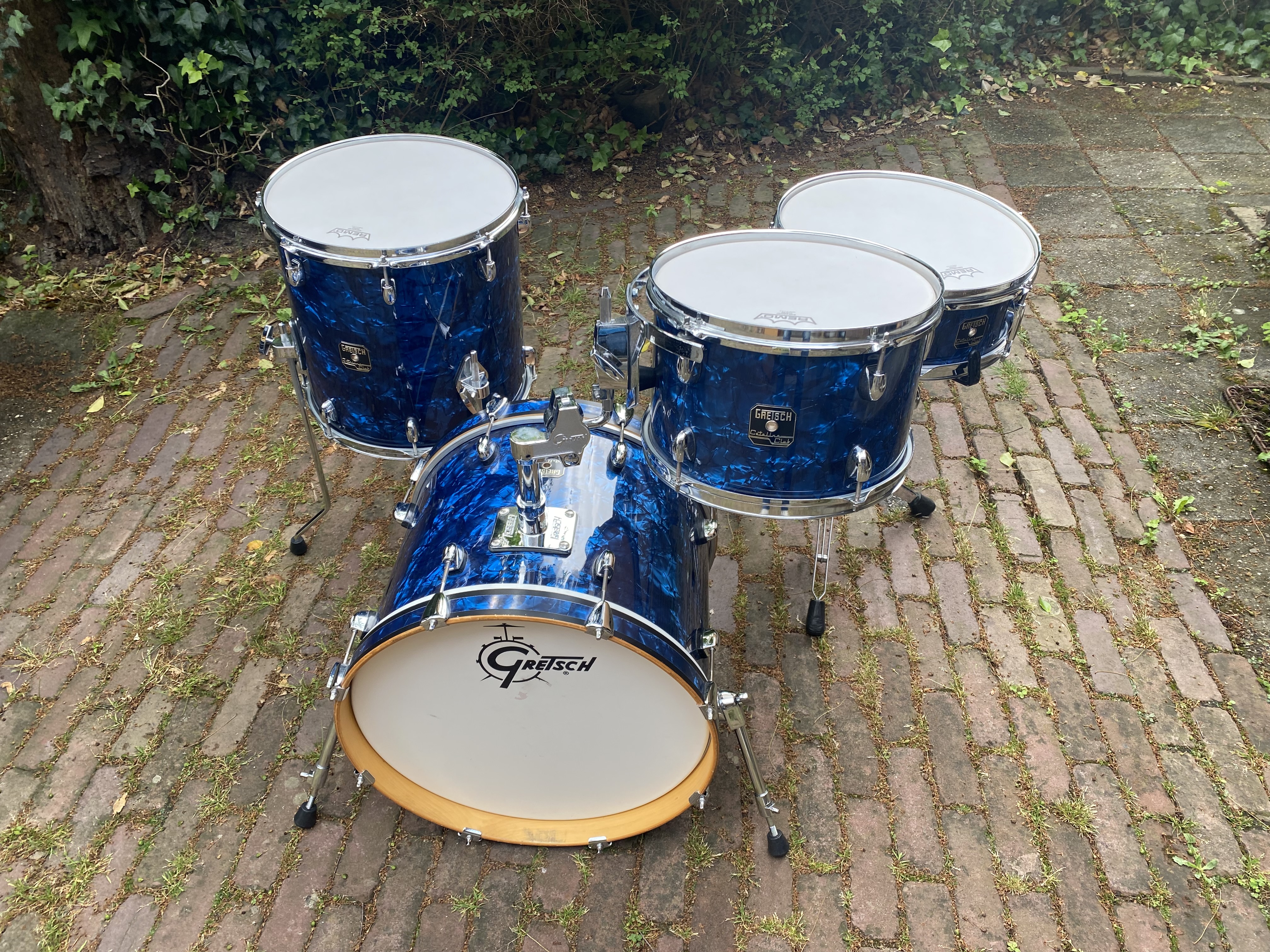 GRETSCH Catalina Club bopset blue pearl 18-12-14fl-14sn (set heeft nieuwe Remo usa emperor vellen) ...499,-