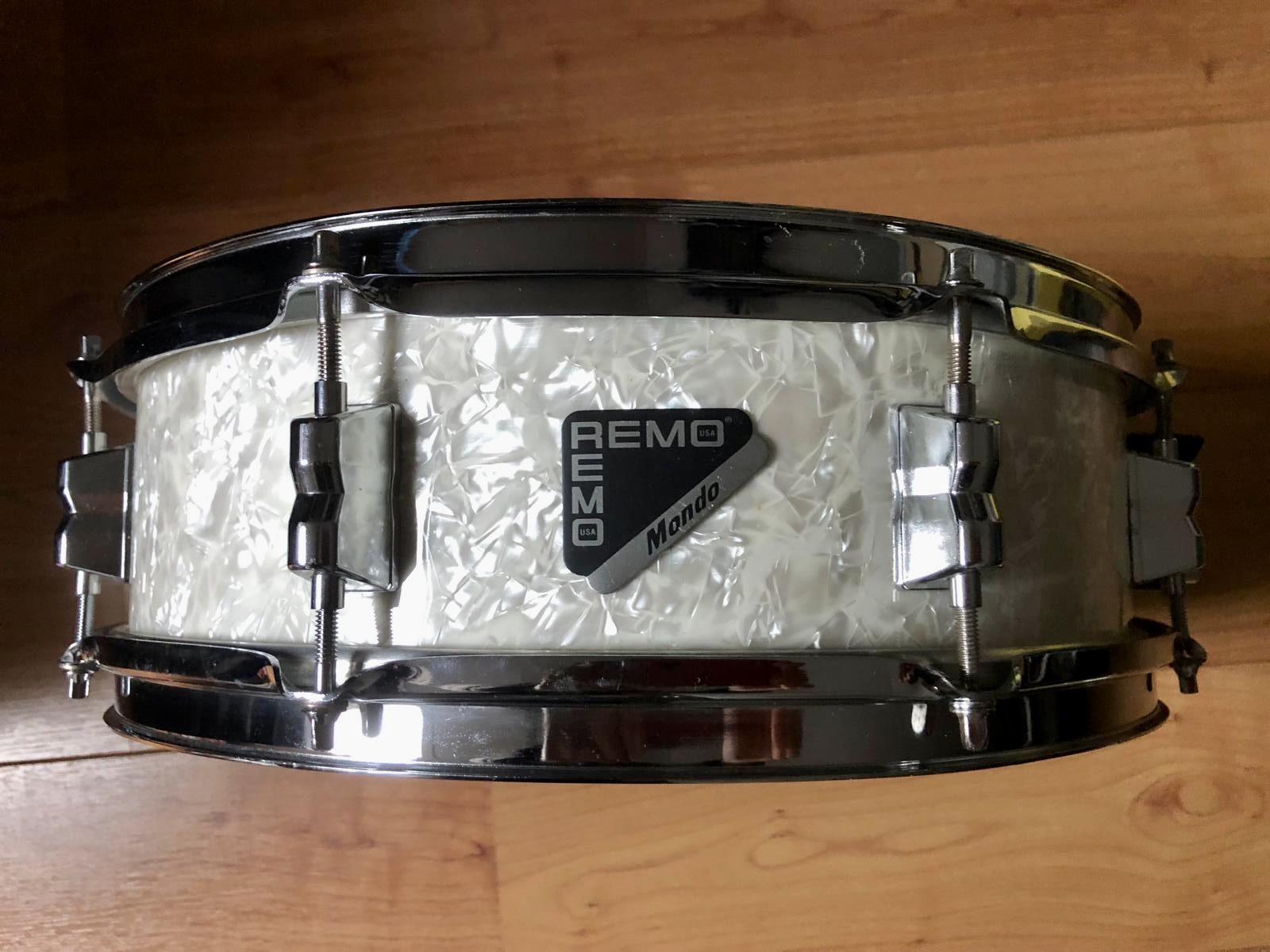 PREMIER B202 Afrikaans Mahonie, black diamond vintageset 1971 in 20-12-14fl met Remo wmp 14x4 sn. 1495,-