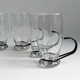 glazen theeglazen 6x tea glasses 1980s