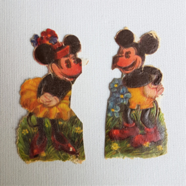 mickey & minnie mouse ratface poezieplaatjes scraps 1930s