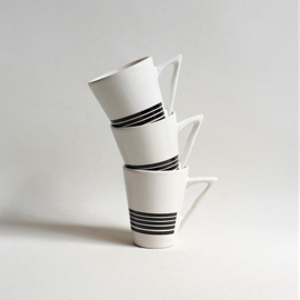 bekers mokken 3x cups mugs post modern 1980s / 1990s