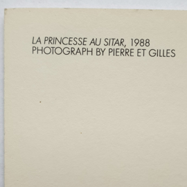pierre et gilles "la princesse au sitar" ansichtkaart art postcard 1988