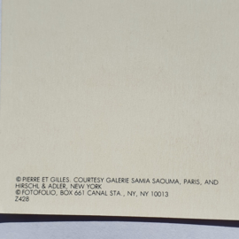 pierre et gilles "pleureuse zuleika" ansichtkaart art postcard 1985