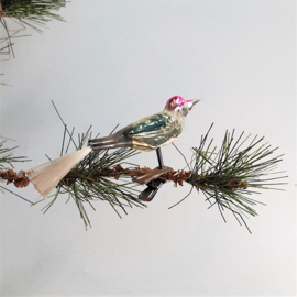 kerstversiering glas vogel bird christmas ornament 1930s - 1960s