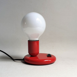 tafellamp rood red table lamp 1980s