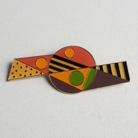 broche memphis milano style brooch 1980s