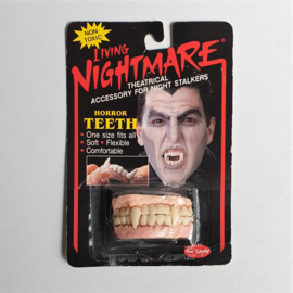 halloween living nightmare horror teeth in package 1988