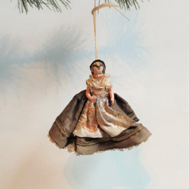 kerstversiering "dame in jurk" victoriaans christmas ornament
