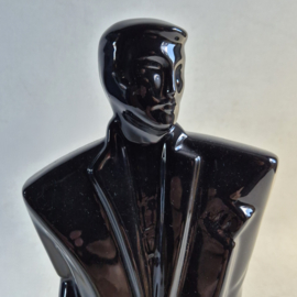 beeld figurine lindsey b. style gentleman buste black 1980s