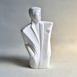 beeld figurine lindsey b. style gentleman buste white 1980s