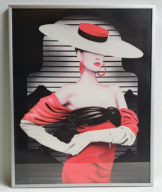 poster "dame met hoed" "lady with hat" fashion poster 1980s