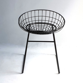 stoel kruk metal wire KM05 stool Cees Braakman Pastoe 1950s