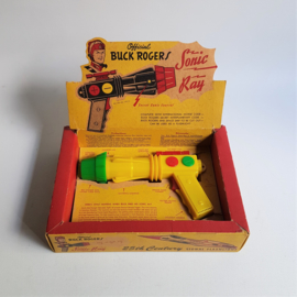 buck rogers space toy sonic ray gun in box 1952