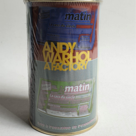 warhol, andy blik met krant "le matin" newspaper in tin box 1999 nr.3