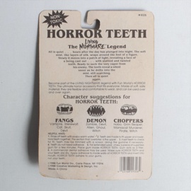 halloween living nightmare horror teeth in package 1988