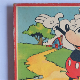 mickey mouse rat face jig saw puzzle incomplete 1930s