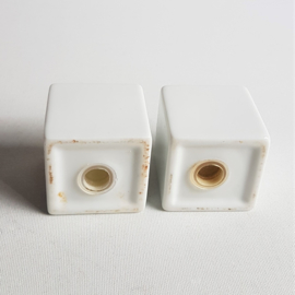 peper en zoutstel blokken white cubes salt & pepper jars 1980s