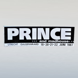 prince promo toursticker UTRECHT 19,20,21,22 JUNI 1987 