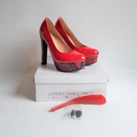 schoenen pin-up rood pumps high heels retro maat 37 bestelle new