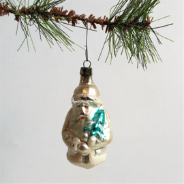 kerstversiering glas kerstman christmas santa ornament 1930s - 1960s