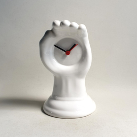 klok handvorm hand shaped table clock fornasetti style 1980s