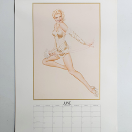 vargas pin-up kalender calendar complete big size 1980