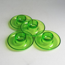 eierdopjes knal-groen 4 fluor green eggs cups by guzzini 1980s