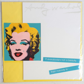 warhol, andy "marilyn 1967" 3D pop-out art postcard 2004